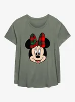 Disney Minnie Mouse Holiday Bow Womens T-Shirt Plus