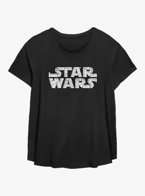 Star Wars Bandage-Wrapped Logo Womens T-Shirt Plus