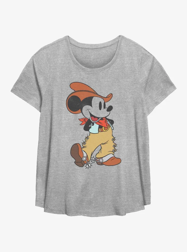 Disney Mickey Mouse Western Womens T-Shirt Plus