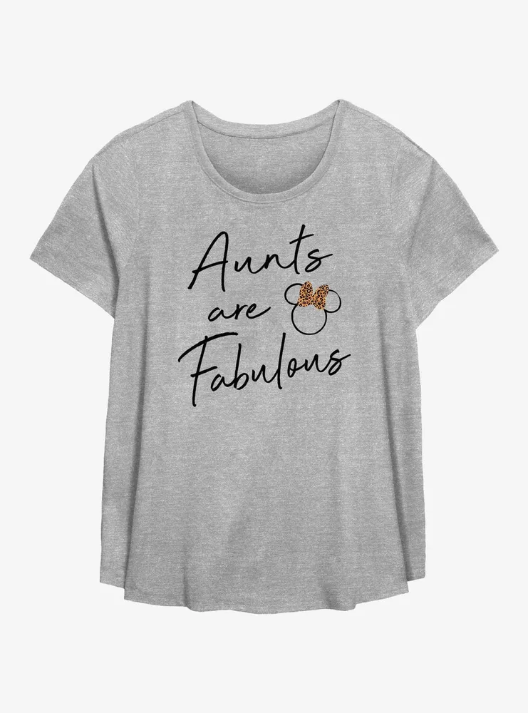 Disney Minnie Mouse Fab Aunt Womens T-Shirt Plus