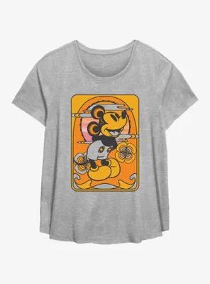 Disney Mickey Mouse Groovy Womens T-Shirt Plus