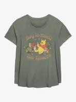 Disney Winnie The Pooh Smell Flowers Womens T-Shirt Plus