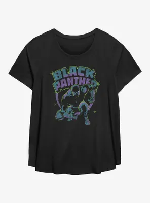 Marvel Black Panther Retro Womens T-Shirt Plus