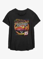 Disney Pixar Cars Lightning McQueen Vintage Womens T-Shirt Plus