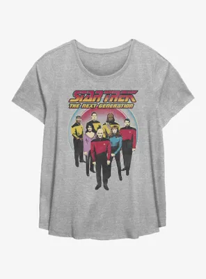 Star Trek Group Womens T-Shirt Plus