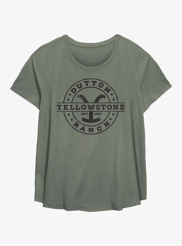 Yellowstone Logo Dutton Ranch Womens T-Shirt Plus