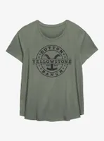 Yellowstone Logo Dutton Ranch Womens T-Shirt Plus