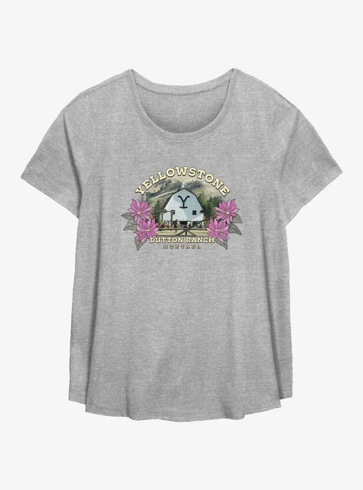 Yellowstone Ranch Photo Womens T-Shirt Plus