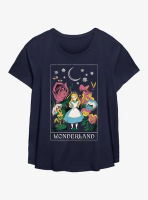 Disney Alice Wonderland Cosmic Womens T-Shirt Plus