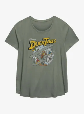 Disney Ducktales Plane Womens T-Shirt Plus