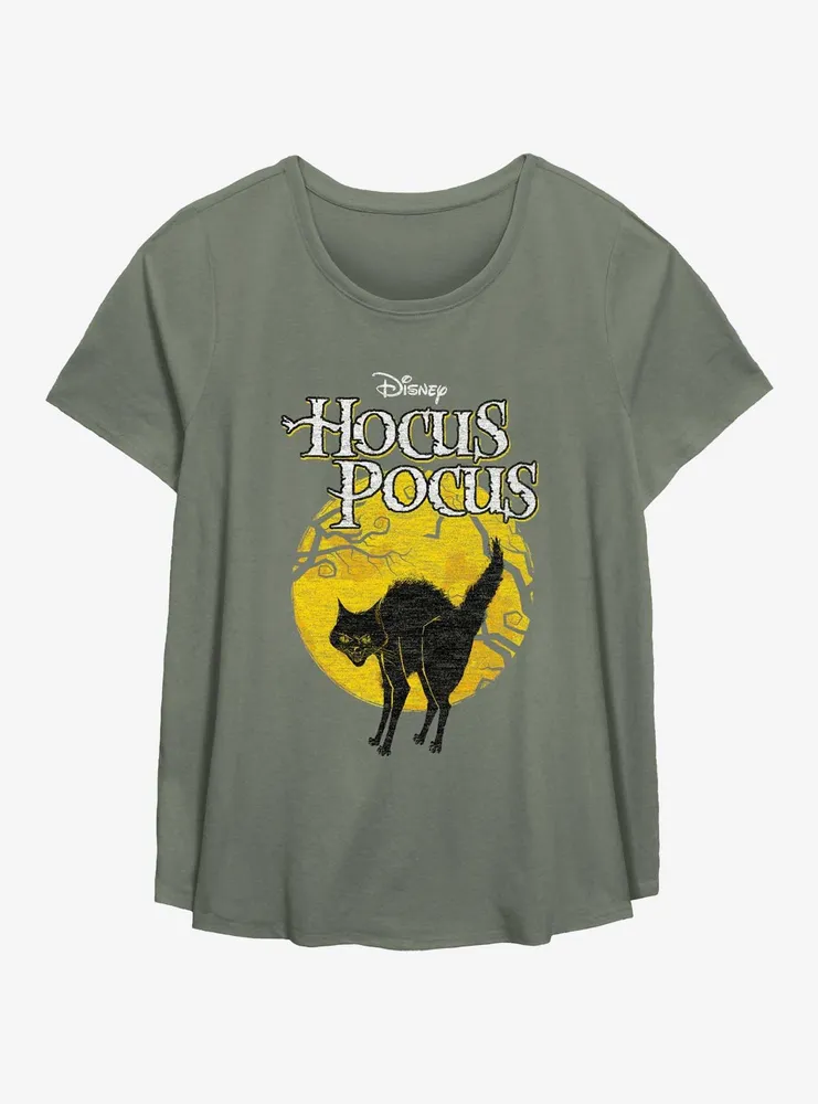 Disney Hocus Pocus Cat Womens T-Shirt Plus