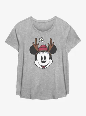 Disney Minnie Mouse Antlers Womens T-Shirt Plus