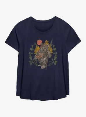 Star Wars Ewok Sunset Womens T-Shirt Plus