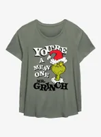 Dr. Seuss How The Grinch Stole Christmas Mean One Womens T-Shirt Plus