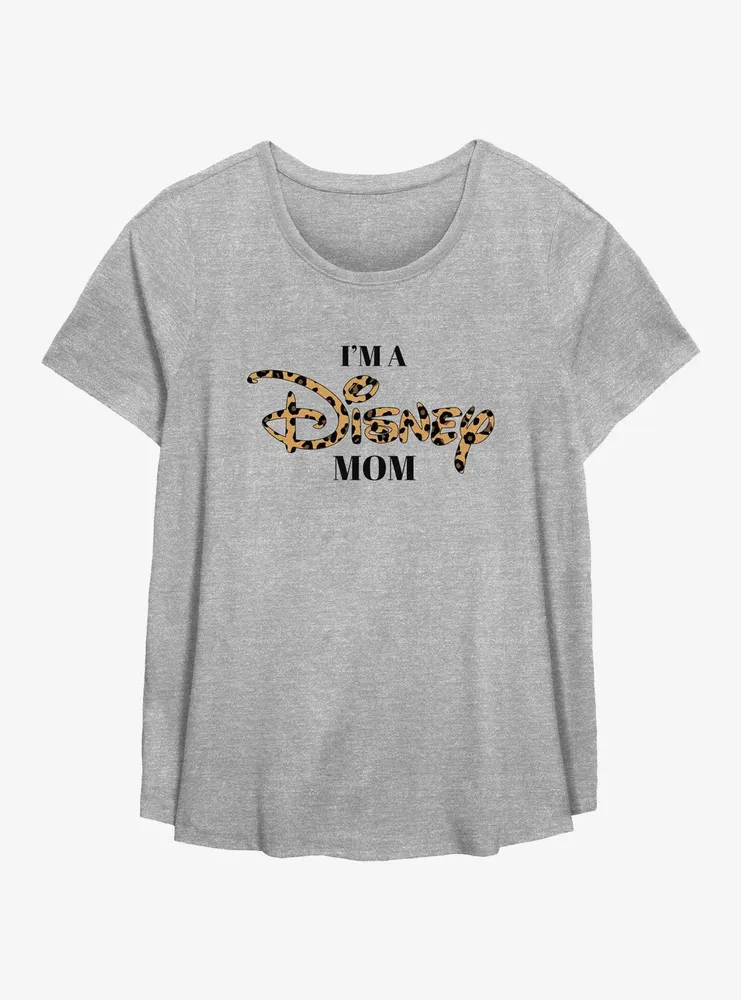 Disney Mom Leopard Fill Womens T-Shirt Plus