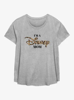 Disney Mom Leopard Fill Womens T-Shirt Plus