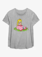 Nintendo Princess Peach Garden Womens T-Shirt Plus