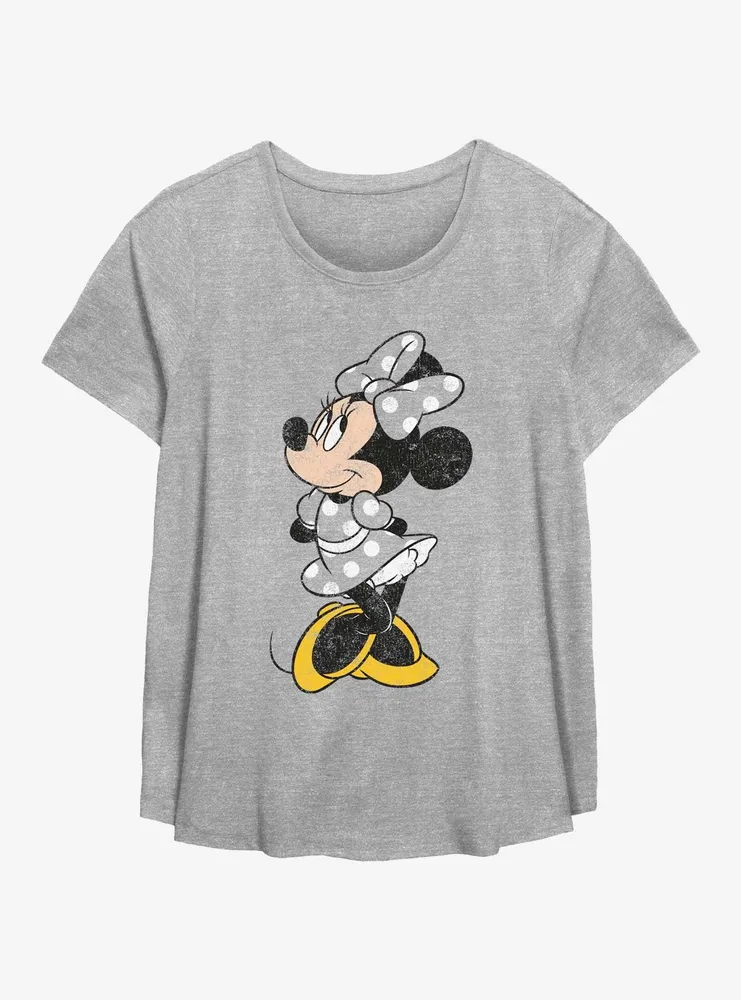 Disney Minnie Mouse Modern Vintage Womens T-Shirt Plus