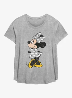 Disney Minnie Mouse Modern Vintage Womens T-Shirt Plus