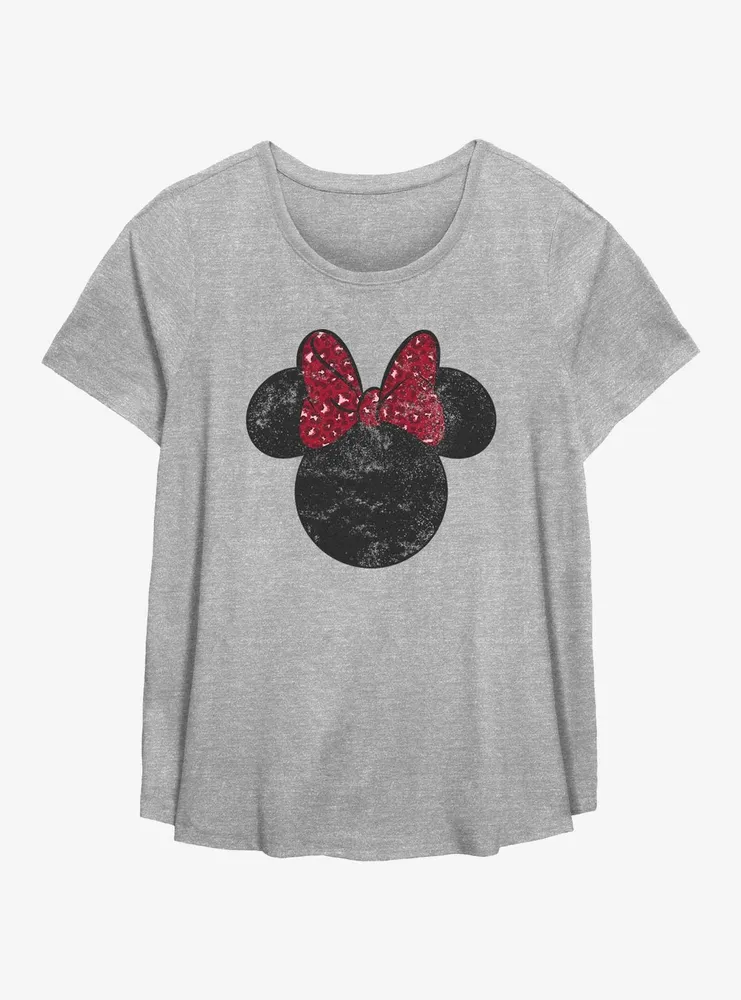 Disney Minnie Mouse Bow Womens T-Shirt Plus