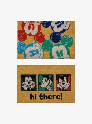 Disney Mickey Mouse Hi There Heads Coir Mat 2-Pack