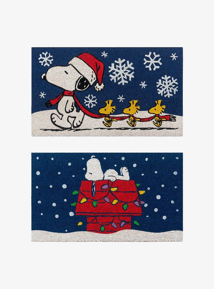 Peanuts Snoopy Holiday Coir Mat 2-Pack