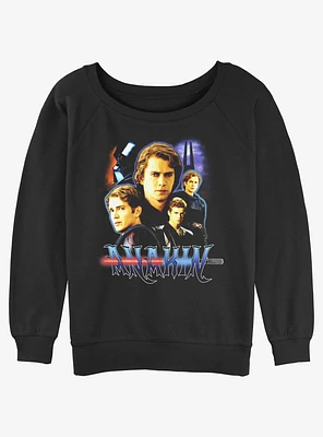 Star Wars Anakin Collage Girls Slouchy Sweatshirt