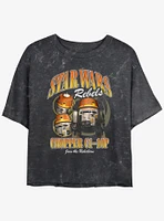 Star Wars Chopper C1-10P Girls Mineral Wash Crop T-Shirt