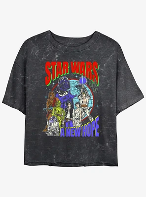 Star Wars Globe Group Girls Mineral Wash Crop T-Shirt