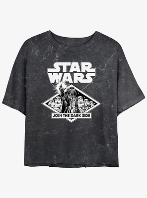 Star Wars Join The Dark Side Girls Mineral Wash Crop T-Shirt