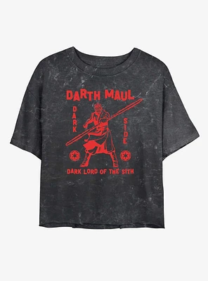 Star Wars Maul Brawl Girls Mineral Wash Crop T-Shirt