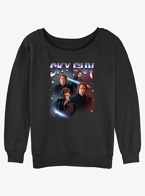 Star Wars Sky Guy Anakin Girls Slouchy Sweatshirt