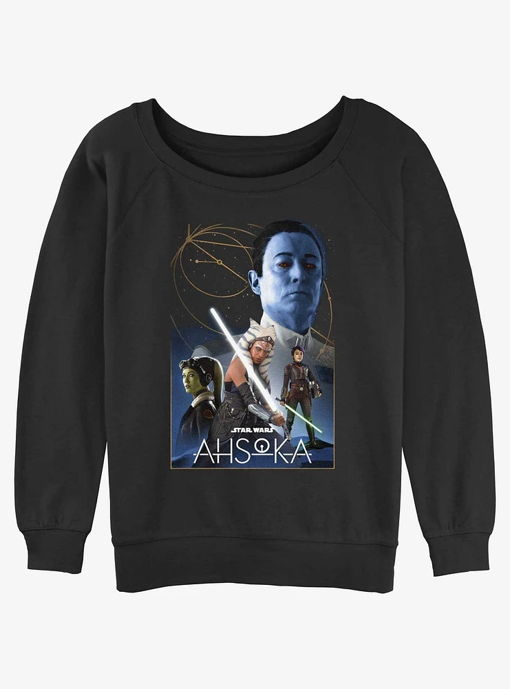 Star Wars Ahsoka Poster Girls Slouchy Sweatshirt