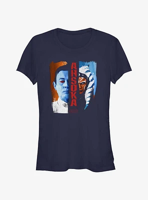 Star Wars Complimentary Conflict Thrawn and Ahsoka Girls T-Shirt