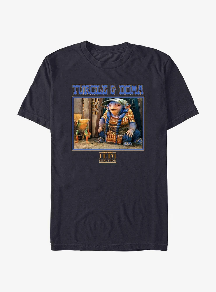 Star Wars Jedi: Survivor Turgle & Doma Poster T-Shirt