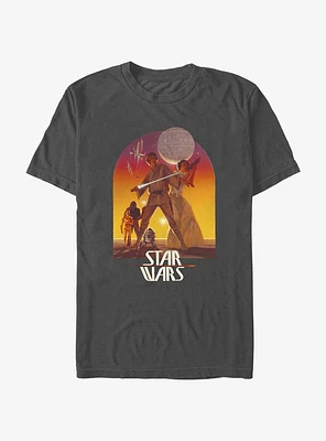 Star Wars Sunset Luke & Leia Skywalker T-Shirt