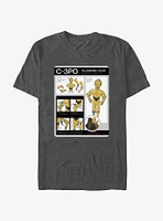 Star Wars C-3PO Re-Assembly Guide T-Shirt