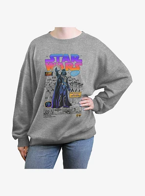 Star Wars Comic Vader Girls Oversized Sweatshirt