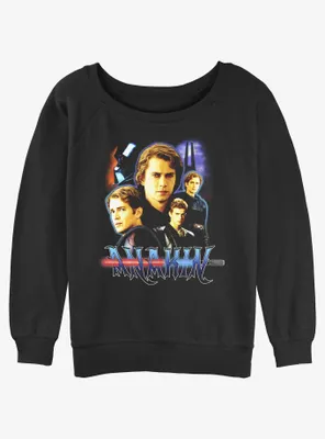 Star Wars Anakin Collage Womens Slouchy Sweatshirt