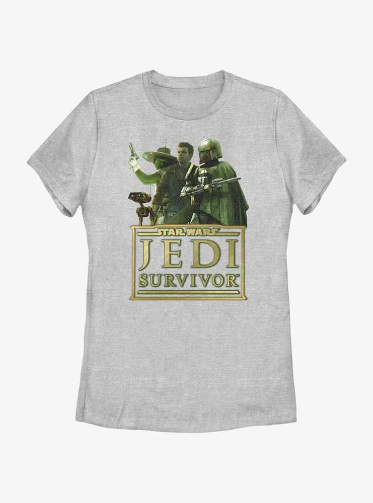 Star Wars Jedi: Survivor Trio Caij Cal and Boba Womens T-Shirt