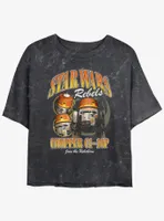 Star Wars Chopper C1-10P Womens Mineral Wash Crop T-Shirt