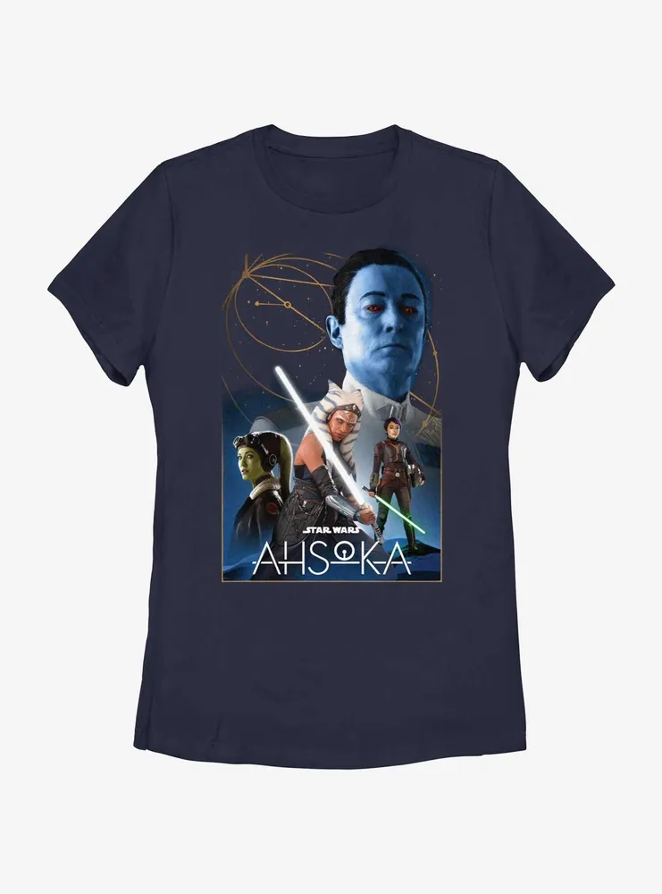 Star Wars Ahsoka Poster Womens T-Shirt