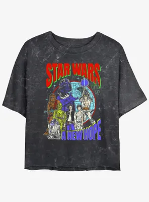 Star Wars Globe Group Womens Mineral Wash Crop T-Shirt