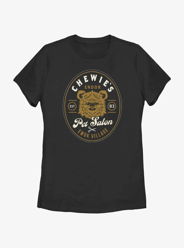 Star Wars Chewie's Pet Salon Ewok Village Womens T-Shirt