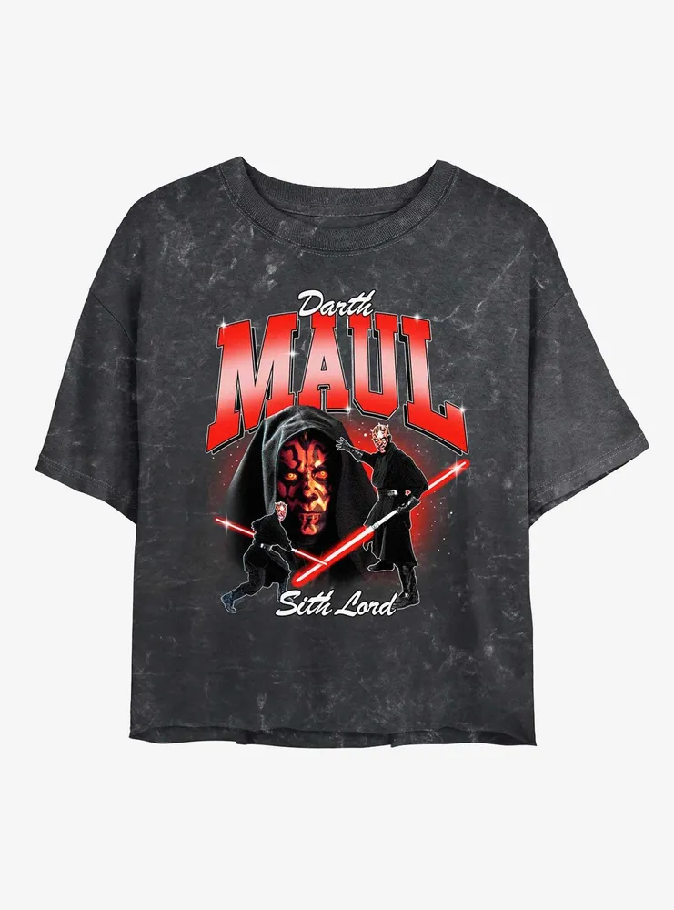 Star Wars Mauler Womens Mineral Wash Crop T-Shirt