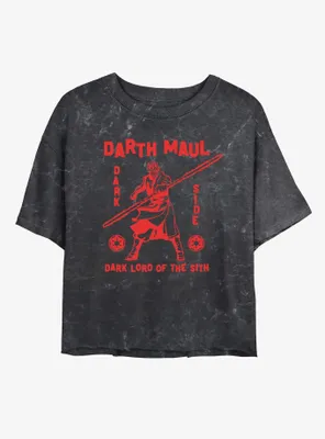 Star Wars Maul Brawl Womens Mineral Wash Crop T-Shirt