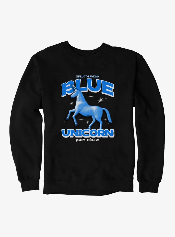 Charlie The Unicorn Blue Sweatshirt