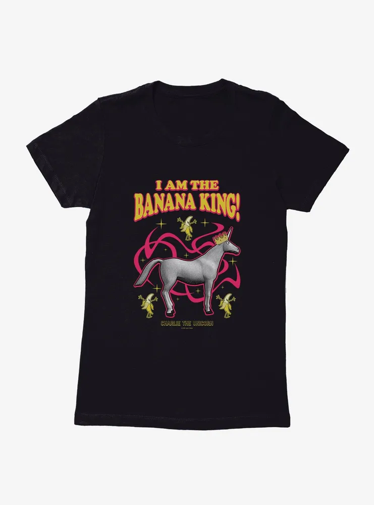 Charlie The Unicorn Banana King! Womens T-Shirt