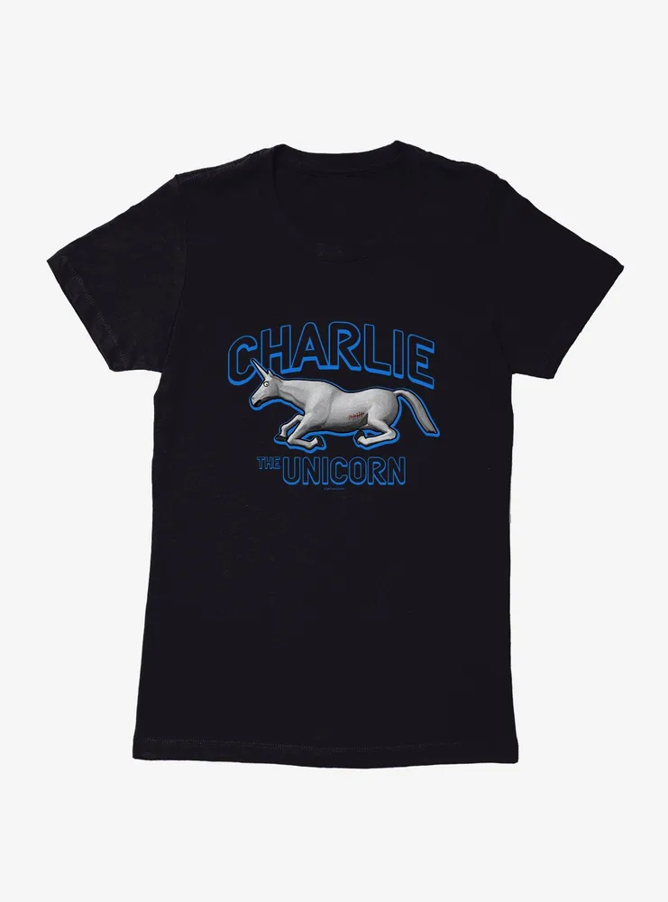 Charlie The Unicorn Stitches Womens T-Shirt