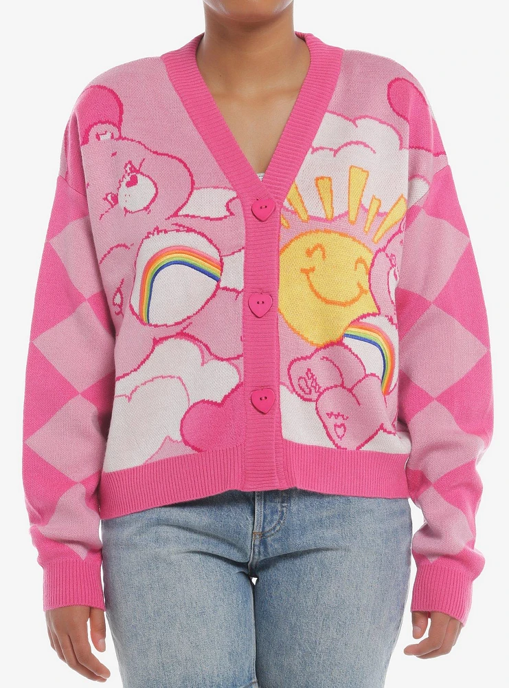 Care Bears Pink Knit Girls Cardigan